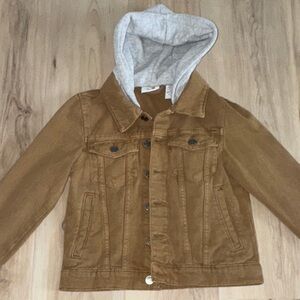 Kids Brown Hooded Jacket